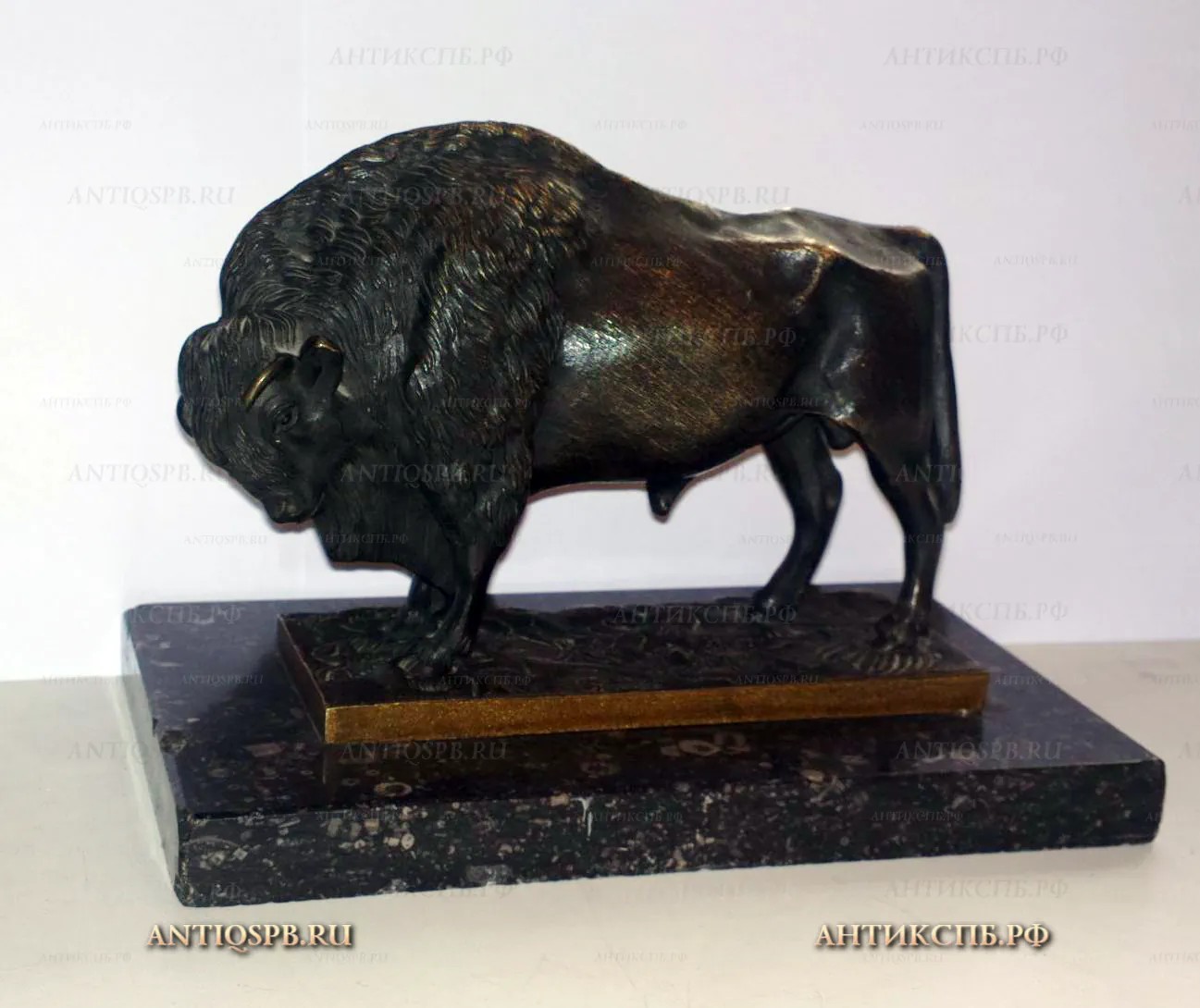 Статуэтка бронзовая "Зубр". Россия. №16774